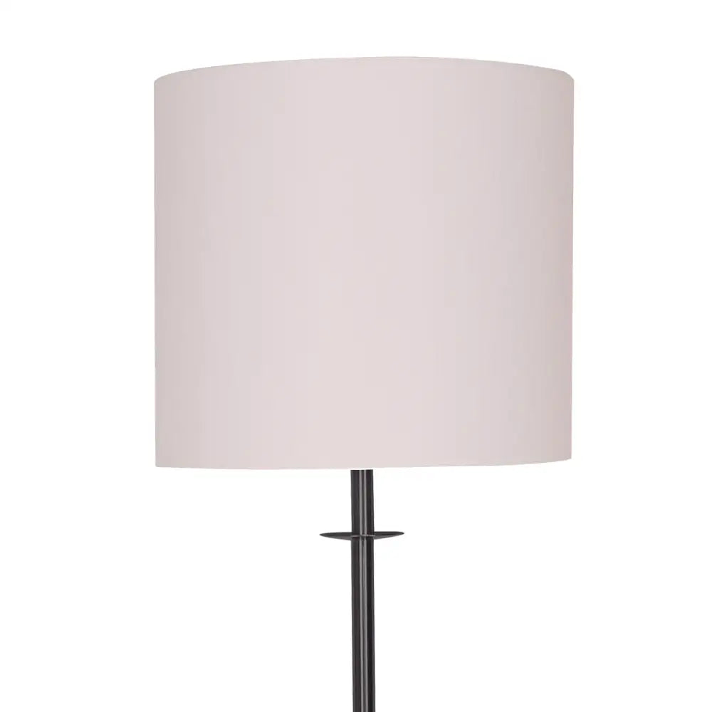 Sarantino Concrete & Metal Table Lamp with Off-White Linen Shade - Home & Garden > Lighting