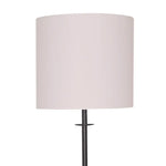 Sarantino Concrete & Metal Table Lamp with Off-White Linen Shade - Home & Garden > Lighting