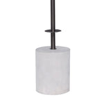 Sarantino Concrete & Metal Table Lamp with Off-White Linen Shade - Home & Garden > Lighting