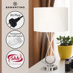 Sarantino Contemporary Table Lamp In Nickel Finish - Home & Garden > Lighting