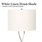 Sarantino Contemporary Table Lamp In Nickel Finish - Home & Garden > Lighting