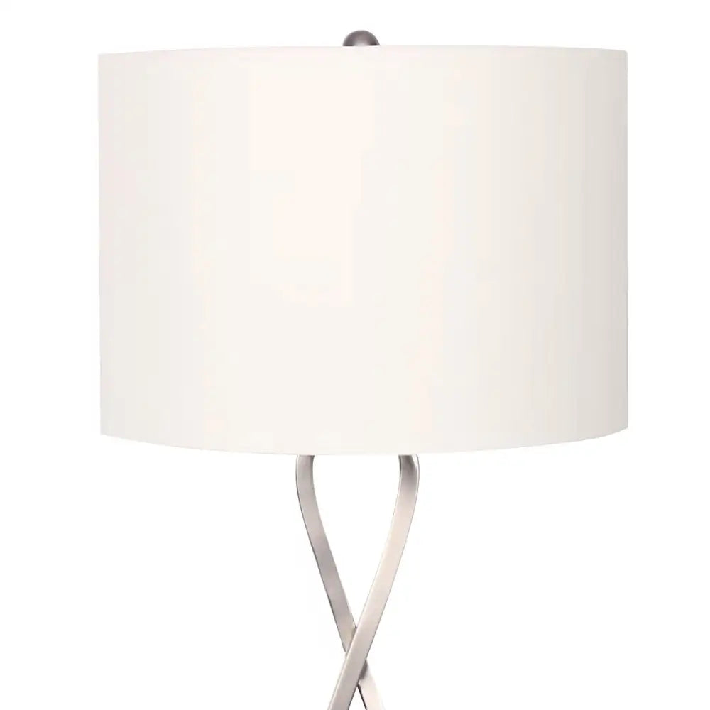 Sarantino Contemporary Table Lamp In Nickel Finish - Home & Garden > Lighting
