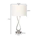 Sarantino Contemporary Table Lamp In Nickel Finish - Home & Garden > Lighting