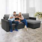 Sarantino Corner Sofa Linen Lounge Couch L-shaped Modular Furniture Home Chaise Grey - Furniture > Sofas
