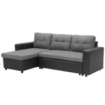 Sarantino Corner Sofa Linen Lounge Couch L-shaped Modular Furniture Home Chaise Grey - Furniture > Sofas
