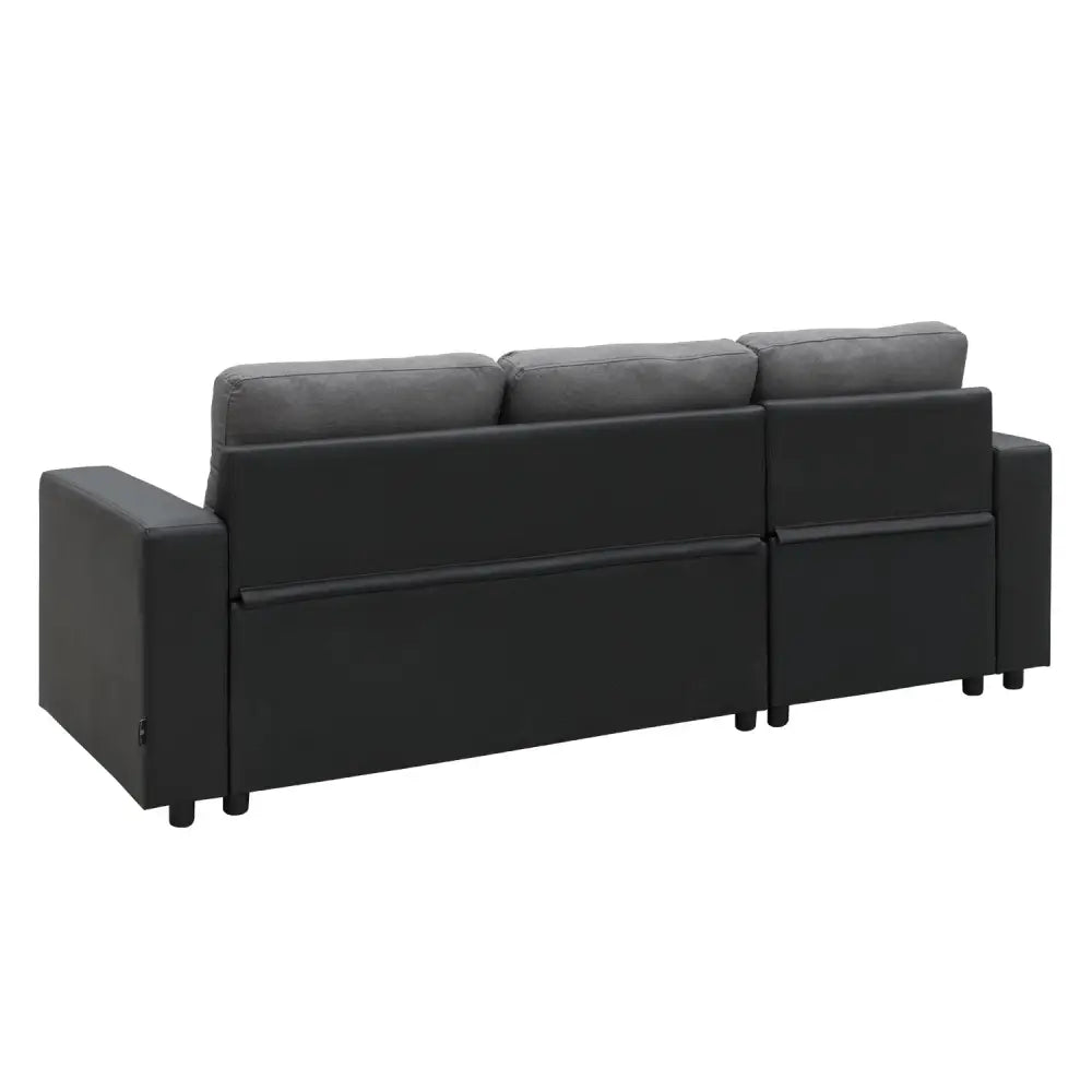 Sarantino Corner Sofa Linen Lounge Couch L-shaped Modular Furniture Home Chaise Grey - Furniture > Sofas