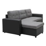 Sarantino Corner Sofa Linen Lounge Couch L-shaped Modular Furniture Home Chaise Grey - Furniture > Sofas