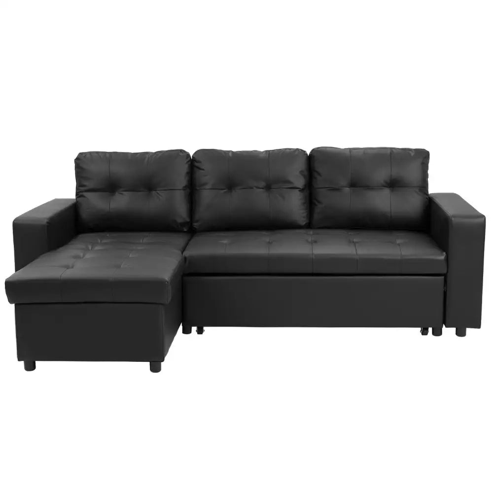 Sarantino Corner Sofa Linen Lounge Couch L-shaped Modular Furniture Home Chaise Grey - Furniture > Sofas