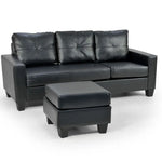 Sarantino Corner Sofa Lounge Couch Modular Furniture Chair Home Pu Leather Chaise White L Shape - Furniture > Sofas