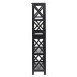 Sarantino Daphne 5-tier Cross Panel Bookshelf - Furniture > Living Room > Bookcases & Shelves