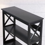 Sarantino Daphne 5-tier Cross Panel Bookshelf - Furniture > Living Room > Bookcases & Shelves