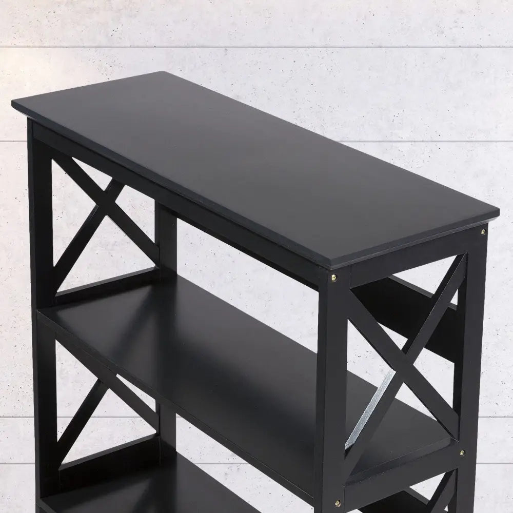 Sarantino Daphne 5-tier Cross Panel Bookshelf - Furniture > Living Room > Bookcases & Shelves