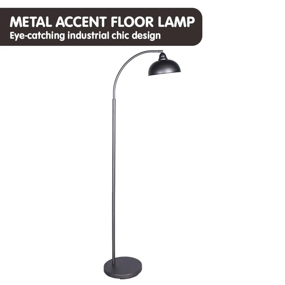 Sarantino Dark Grey Floor Lamp Industrial Chic Adjustable Angle - Home & Garden > Lighting