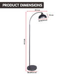 Sarantino Dark Grey Floor Lamp Industrial Chic Adjustable Angle - Home & Garden > Lighting