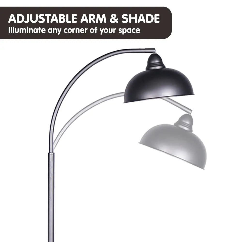 Sarantino Dark Grey Floor Lamp Industrial Chic Adjustable Angle - Home & Garden > Lighting