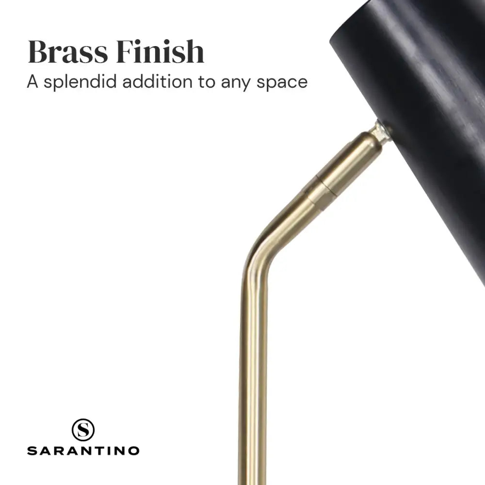 Sarantino Electric Reading Light Table Lamp Brass Finish - Black - Home & Garden > Lighting