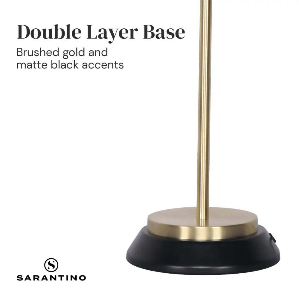 Sarantino Electric Reading Light Table Lamp Brass Finish - Black - Home & Garden > Lighting