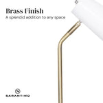 Sarantino Electric Reading Light Table Lamp Brass Finish - White - Home & Garden > Lighting