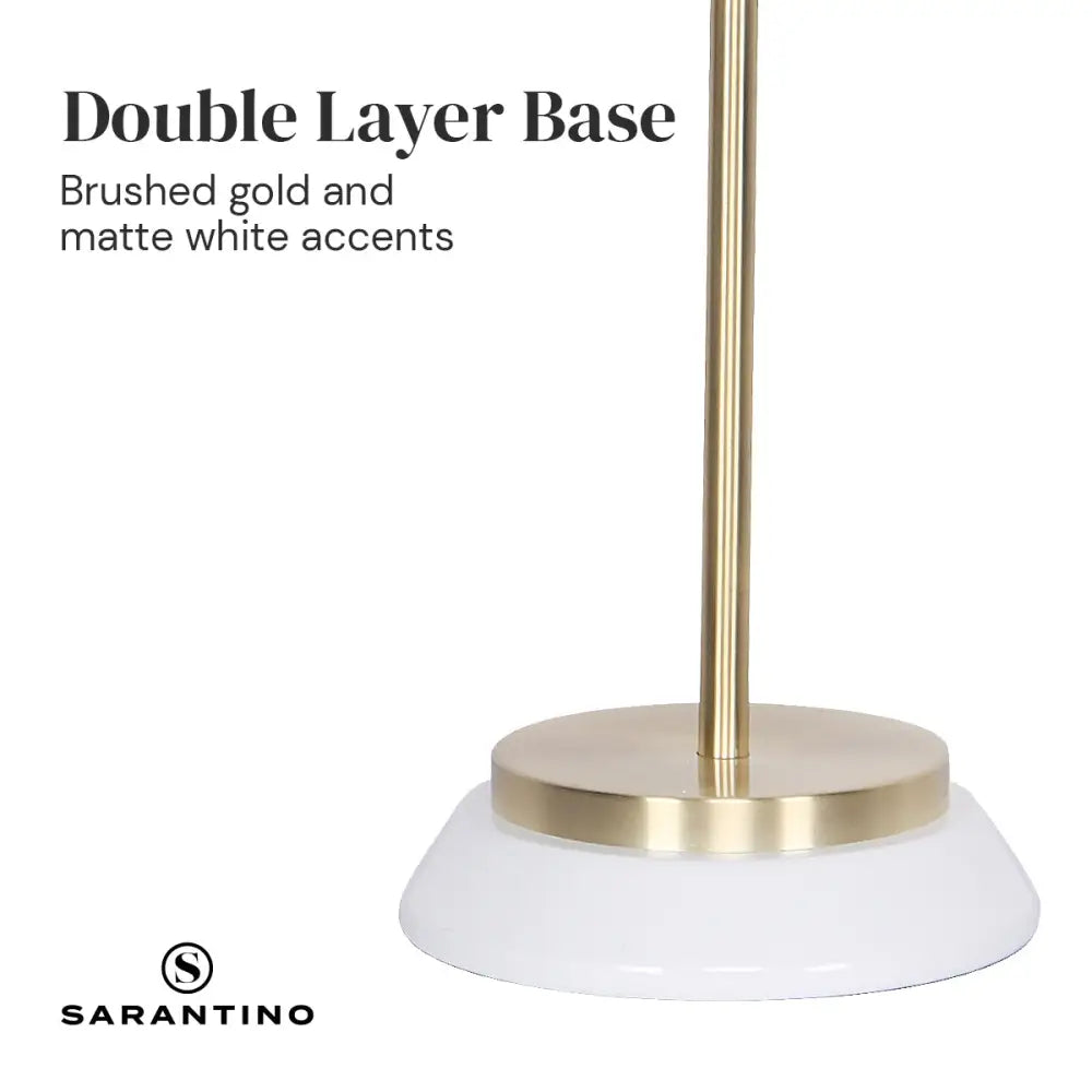 Sarantino Electric Reading Light Table Lamp Brass Finish - White - Home & Garden > Lighting