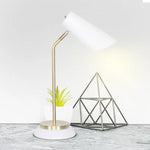 Sarantino Electric Reading Light Table Lamp Brass Finish - White - Home & Garden > Lighting