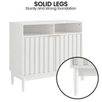 Sarantino Eleni 2-Door Sideboard Buffet Hallway Cabinet Storage Console Cupboard in White - Furniture > Living Room >