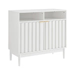 Sarantino Eleni 2-Door Sideboard Buffet Hallway Cabinet Storage Console Cupboard in White - Furniture > Living Room >