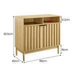 Sarantino Eleni 2-Door Sideboard Buffet Hallway Cabinet Storage Console Cupboard in Natural - Furniture > Living Room >