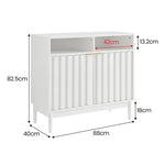 Sarantino Eleni 2-Door Sideboard Buffet Hallway Cabinet Storage Console Cupboard in White - Furniture > Living Room >
