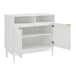 Sarantino Eleni 2-Door Sideboard Buffet Hallway Cabinet Storage Console Cupboard in White - Furniture > Living Room >