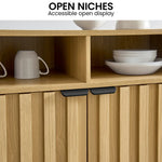 Sarantino Eleni 2-Door Sideboard Buffet Hallway Cabinet Storage Console Cupboard in Natural - Furniture > Living Room >