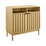 Sarantino Eleni 2-Door Sideboard Buffet Hallway Cabinet Storage Console Cupboard in Natural - Furniture > Living Room >