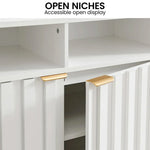 Sarantino Eleni 2-Door Sideboard Buffet Hallway Cabinet Storage Console Cupboard in White - Furniture > Living Room >