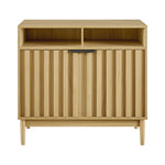 Sarantino Eleni 2-Door Sideboard Buffet Hallway Cabinet Storage Console Cupboard in Natural - Furniture > Living Room >