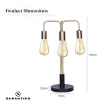 Sarantino Exposed Bulb Industrial Table Lamp - Home & Garden > Lighting