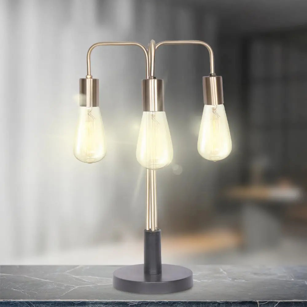 Sarantino Exposed Bulb Industrial Table Lamp - Home & Garden > Lighting