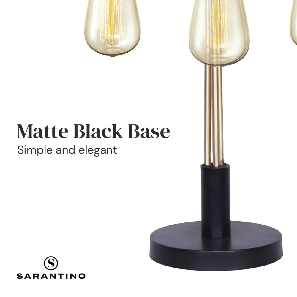 Sarantino Exposed Bulb Industrial Table Lamp - Home & Garden > Lighting
