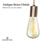Sarantino Exposed Bulb Industrial Table Lamp - Home & Garden > Lighting