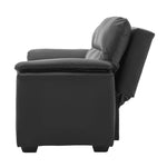 Sarantino Faux Leather Sofa Bed Couch Lounge - Black - Furniture > Sofas