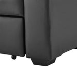 Sarantino Faux Leather Sofa Bed Couch Lounge - Black - Furniture > Sofas