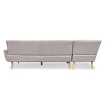 Sarantino Faux Linen Corner Sofa Lounge L-shaped Chaise Light Grey - Furniture > Sofas