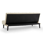 Sarantino Faux Suede Fabric Sofa Bed Furniture Lounge Seat Beige - Furniture > Sofas