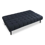 Sarantino Faux Suede Fabric Sofa Bed Furniture Lounge Seat Black - Furniture > Sofas