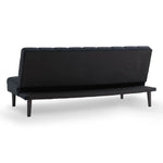 Sarantino Faux Suede Fabric Sofa Bed Furniture Lounge Seat Black - Furniture > Sofas