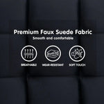 Sarantino Faux Suede Fabric Sofa Bed Furniture Lounge Seat Black - Furniture > Sofas