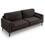 Sarantino Faux Velvet Sofa Bed Couch Furniture Lounge Suite - Black - Furniture > Sofas