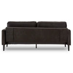 Sarantino Faux Velvet Sofa Bed Couch Furniture Lounge Suite - Black - Furniture > Sofas