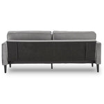 Sarantino Faux Velvet Sofa Bed Couch Furniture Lounge Suite Seat Grey - Furniture > Sofas