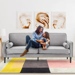 Sarantino Faux Velvet Sofa Bed Couch Furniture Lounge Suite Seat Grey - Furniture > Sofas