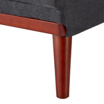 Sarantino Faux Velvet Sofa Bed Couch Lounge Chaise Cushions Dark Grey - Furniture > Sofas