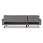 Sarantino Faux Velvet Sofa Bed Couch Lounge Chaise Cushions Light Grey - Furniture > Sofas